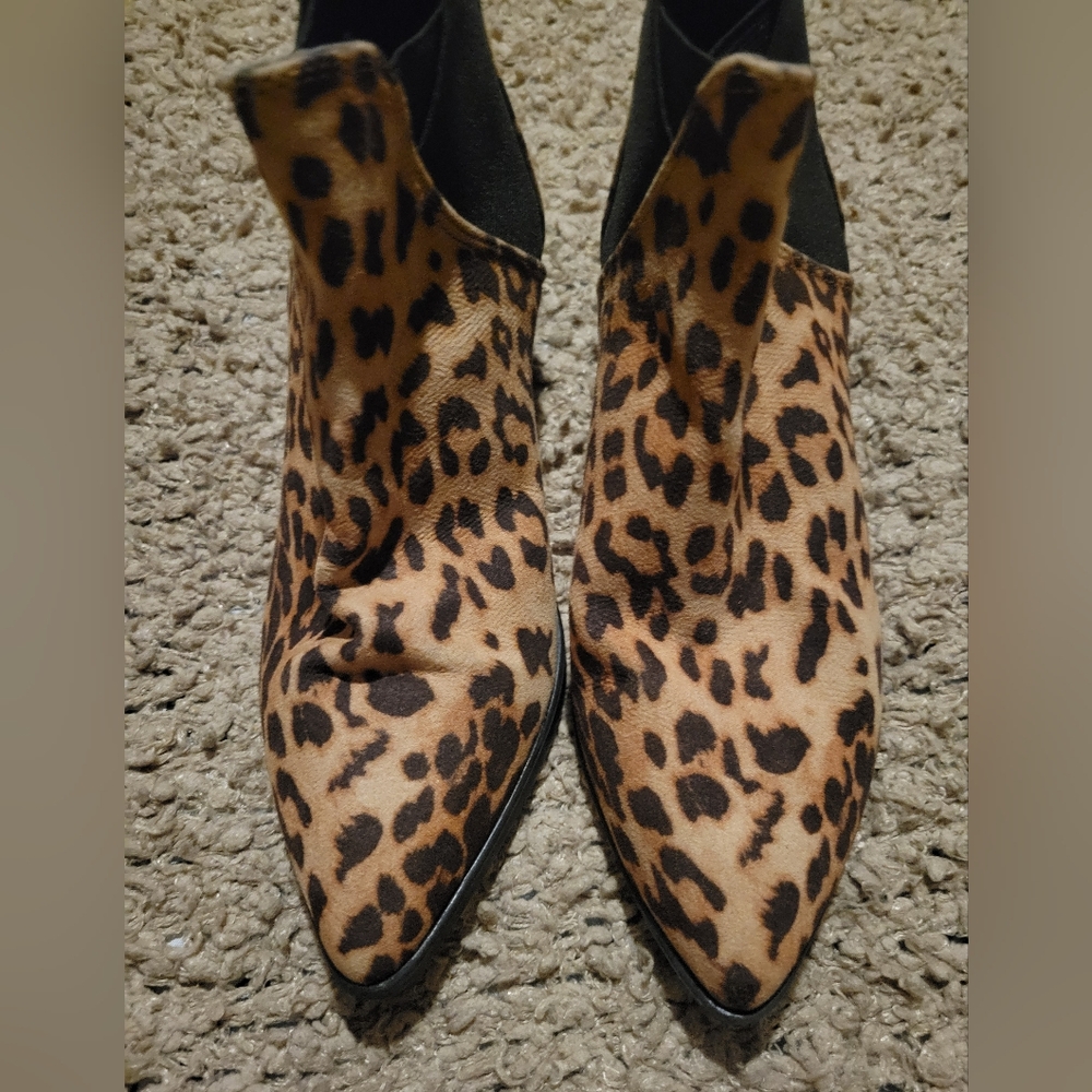🔥🔥HP🔥🔥12-19-24🔥🔥WOMENS A NEW DAY LEOPARD PRINT ANKLE BOOTS SIZE 6 - Picture 12 of 12
